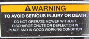 Decal, Discharge Chute P-12706